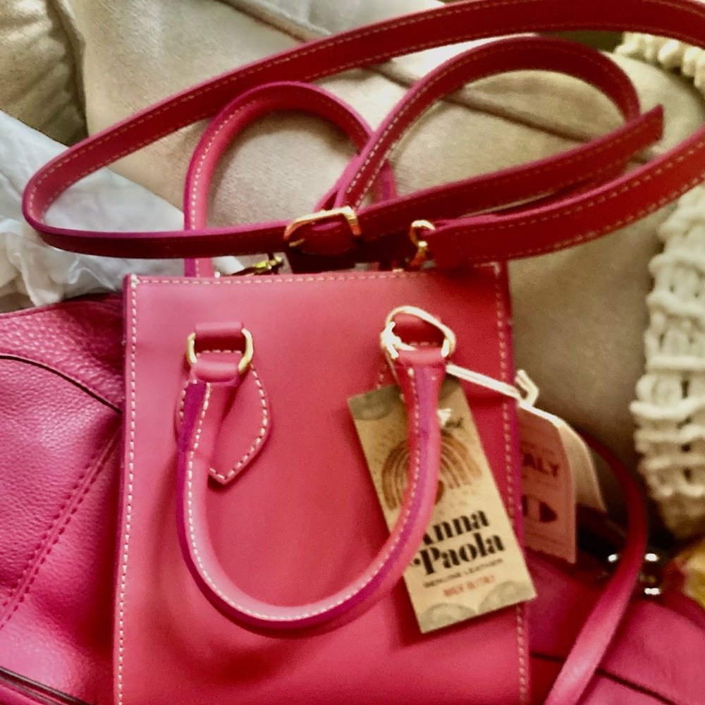 Anna Paola cute mini handbag hot pink w/tags